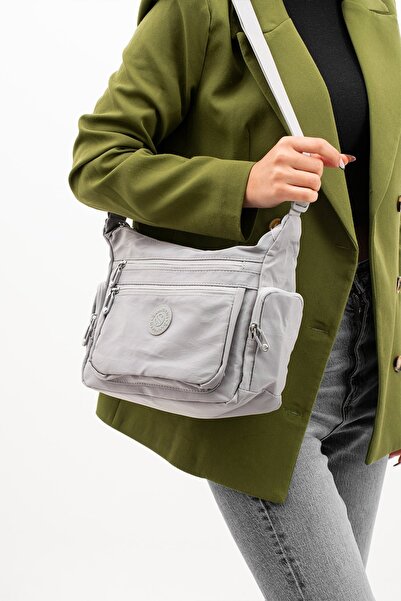 Ayakkabı Fuarı Elit Snmsi-4005T Women Water-Resistant Shoulder Bag Gray