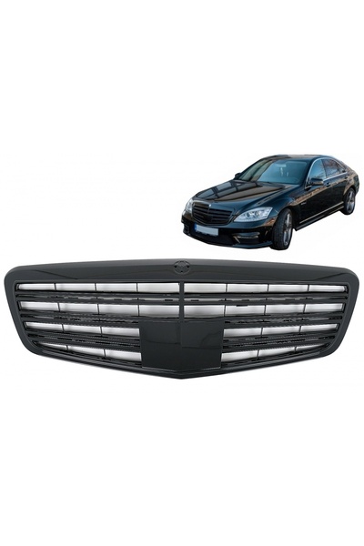 tuningset Grilă centrală compatibilă cu Mercedes S-Class W221 Facelift 2010-2...
