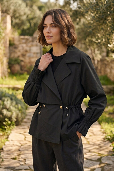 Suziş Regular Sleeve Windproof Short Trench 4S3031