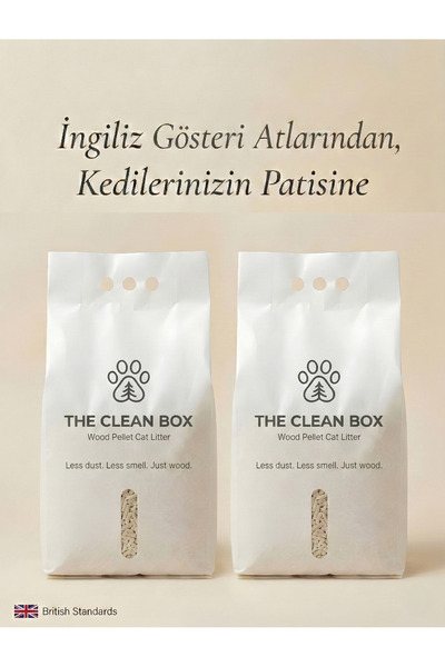 The Clean Box %100 Doğal Ladin Peleti Kedi Kumu 20L-Yavru/Yetişkin Kediler-Ke...