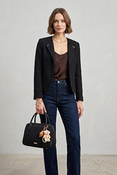 DSN B36025 İmper Women's O Shoulder Bag Black