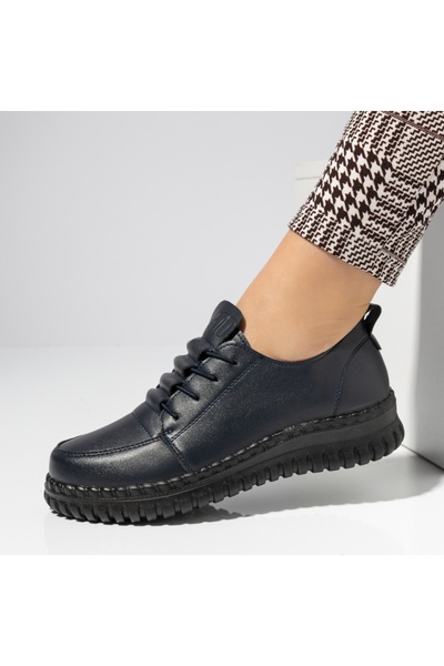 Modlet.ro Pantofi sport albaștri pentru femei cu șireturi elastice MOD14227