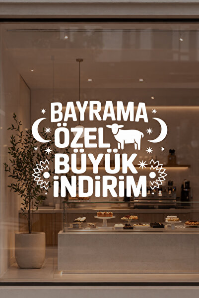 MIGNATIS Autocolant special pentru vitrine din sticlă pentru Eid – Inscripție...