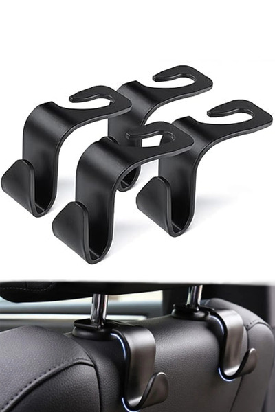 Factorial Organizator pentru spătarul scaunului auto, set de 4, negru, acceso...