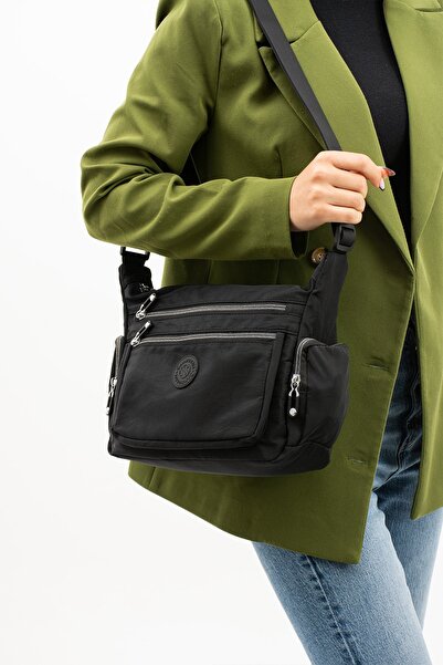 Ayakkabı Fuarı Elit Snmsi-4005T Women Water-Resistant Shoulder Bag Black