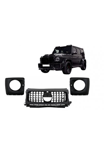 tuningset Grilă față cu capace faruri compatibil cu Mercedes Clasa G W464 W46...