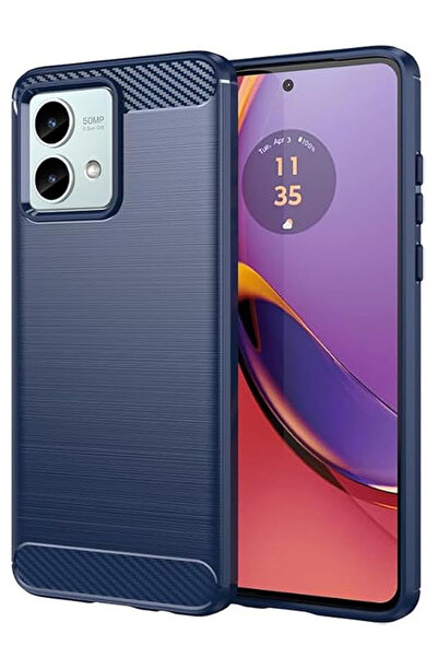 Generic Motorola Moto G84 - Brushed Texture Back Cover Case - Blue