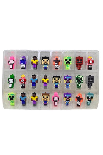 JPT Set figurine breloc Minecraft Pixel, 24 buc.