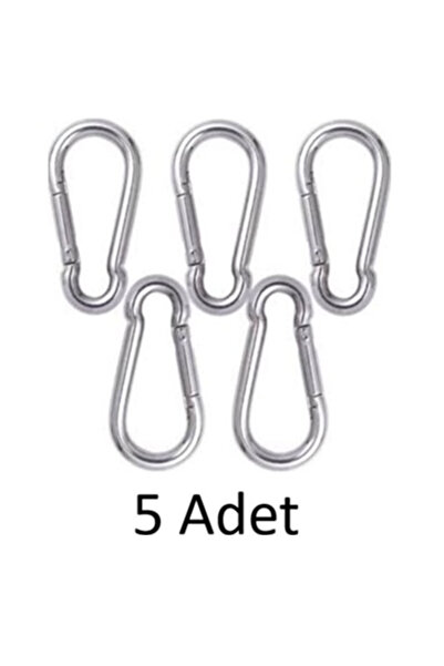AKN Karabina 4 Mm Yaylı Kanca Çelik Kilit Olta Dağcılık Kamp Malzemeleri Salı...