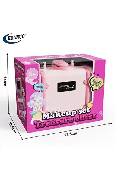 HUANUO لعبة تمثيلية للأطفال، مجموعة أدوات تجميل للبنات، صندوق تجميل، مجموعة فرش