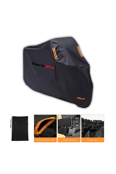 ThermoPro Покривало за мотоциклет RideShield Pro XXL, Премиум материал 210D О...