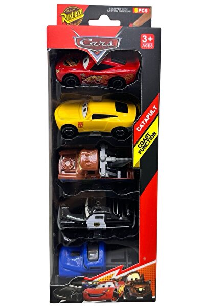 JPT Cars - Pachet de 5 mini-vehicule cu lansator