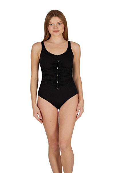 Estiva Düz Concept Accessory Stretch Fabric Micro One-Piece Swimsuit
