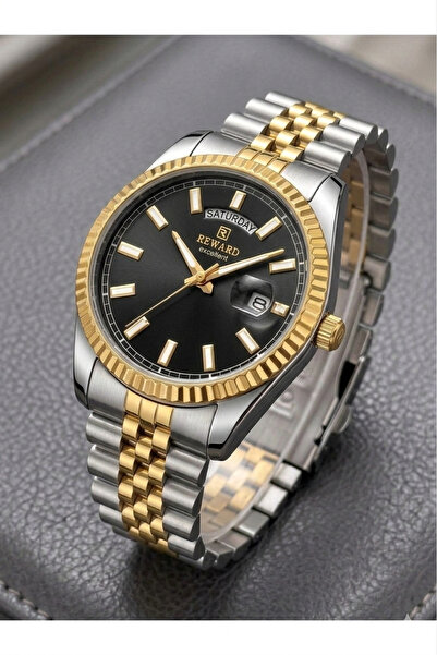 Reward Şık Kasa Çift Takvimli 5 ATM Su Geçirmez Erkek Kol Saati