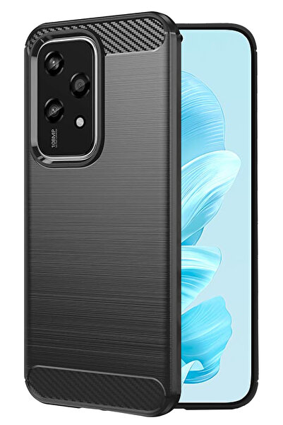 Generic Honor 200 Lite 5G - Brushed Texture Back Cover Case - Black