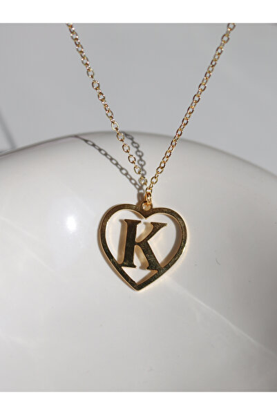 Reorah Collection Letter K Heart Necklace