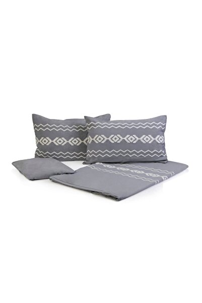 Midas Furniture Tameros Bedding Set King Size 4 Pcs Dark Grey