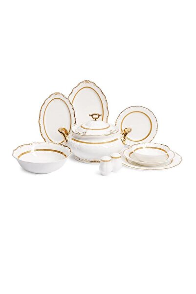 Maxx Doria Czech Collection Leaves 12 Kişilik 60 Parça Yuvarlak Bone Porselen...