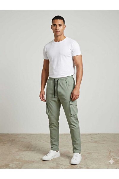 RETA MODA Yan Pocketed J Jogger Pants Track Pants Lycra Comfortable Cut Kar C...