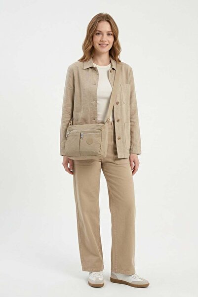 Ayakkabı Fuarı Elit Snmsi-4006T Women Water-Resistant Shoulder Bag Khaki