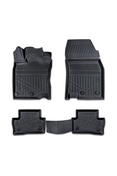 DELUXETUNING Interior Rubber Floor Mats Set for Nissan Qashqai II 2014-2020