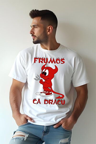 Printees Tricou Oversize - Frumos ca Dracu'