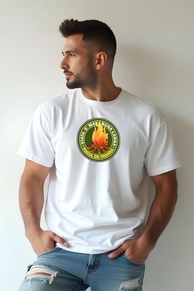 Printees Tricou Oversize - Foc de tabără