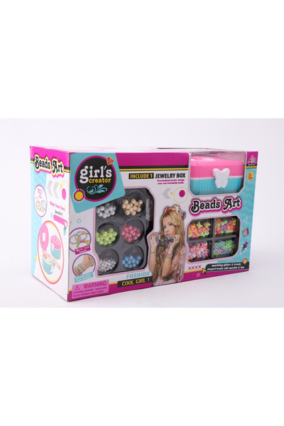 Interaktivna Zabava Σετ κοσμηματοθήκης και χάντρες, σετ παιχνιδιού για κορίτσια