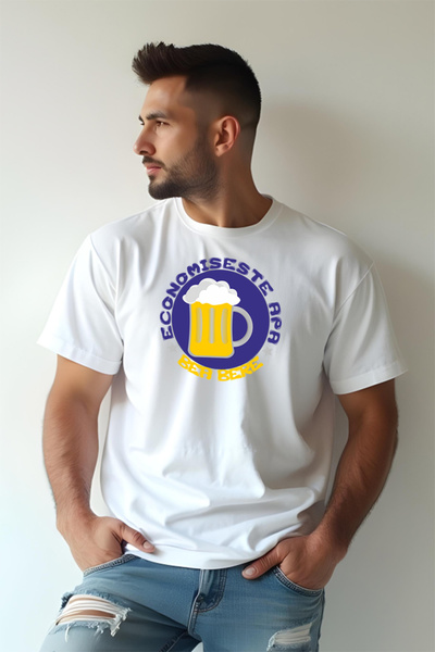 Printees Tricou Oversize - Bea bere