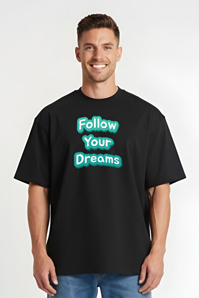Printees Tricou Oversize - Follow Your Dreams
