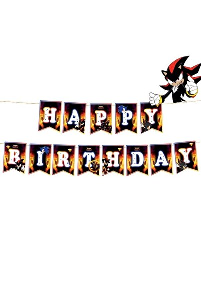 parti show Shadow Sonic Happy Birthday Banner Flama 17*170 cm