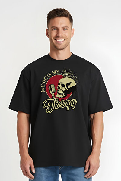 Printees Tricou Oversize - Music Teraphy