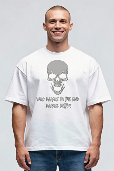 Printees Oversize T-shirt - Who Laughs Last?