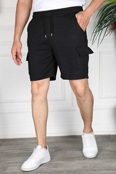 KİMSE GÖRMEDEN Unisex Combed Cotton Shorts with Cargo Pockets