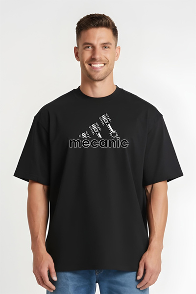 Printees Tricou Oversize - Mecanic