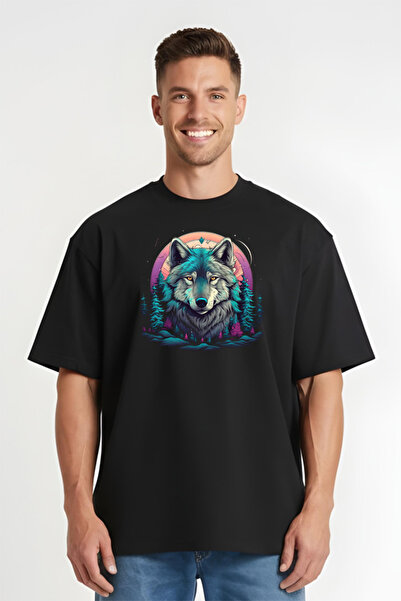 Printees Tricou Oversize - Lup Peisaj