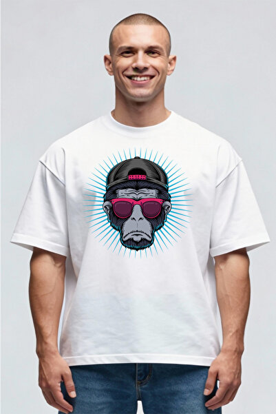 Printees Tricou Oversize - Unhappy Monkey