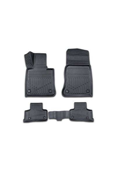 DELUXETUNING Rubber Floor Mats Set for Mercedes GLC X 253 2015-2023