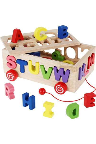 OEM Camion de jucărie din lemn cu sortator de litere mari