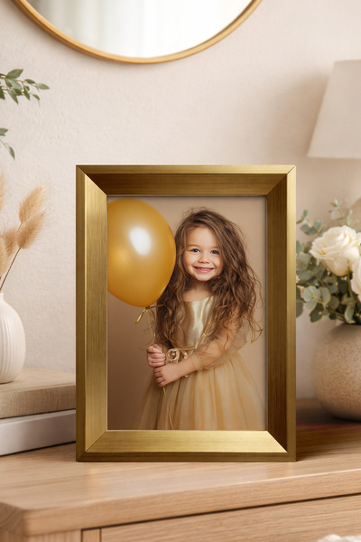 BERRAVIA Gold Masaüstü Resim Çerçevesi, Altın Fotoğraf Çerçevesi, HELEN