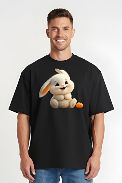 Printees Oversized T-shirt - Happy Bunny