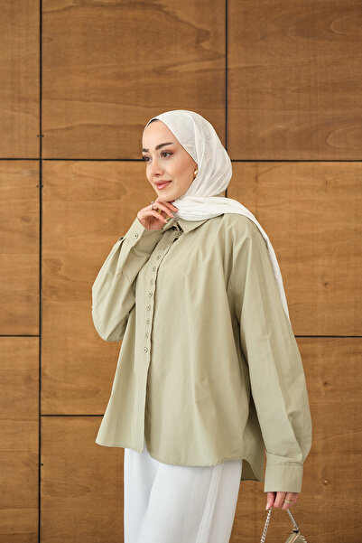 LOCCO Women's Wide Cut Shirt Mold Green