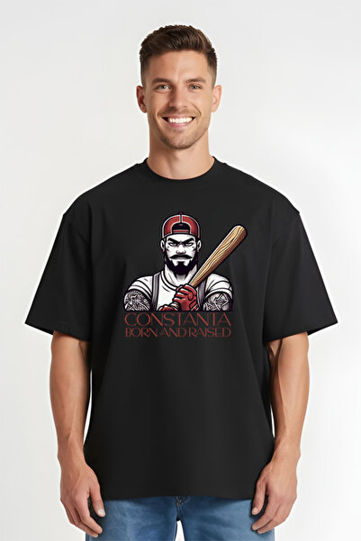 Printees Tricou Oversize - Born And Raised Constanta