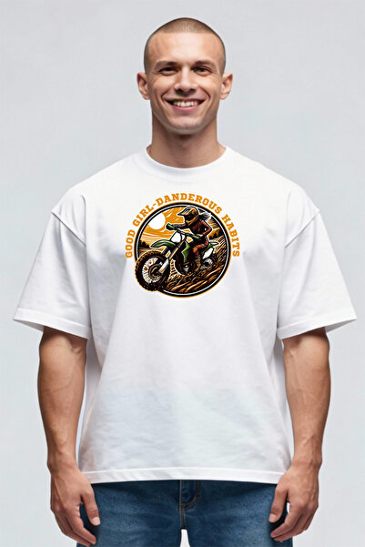 Printees Tricou Oversize - Dangerous Habits