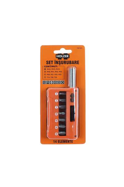 Holzer Комплект отвертки, 7601401, 14 аксесоара