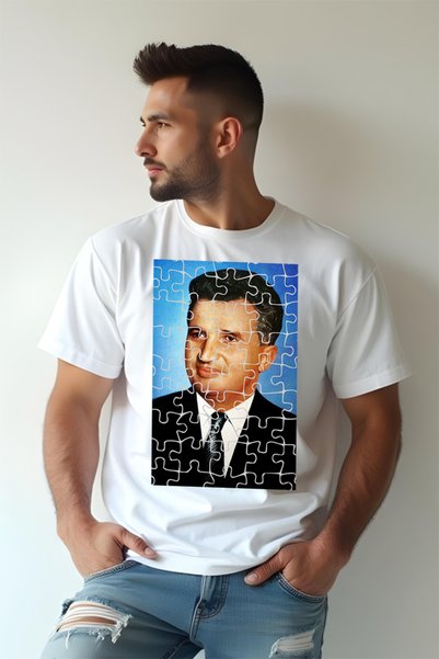 Printees Tricou Oversize - Puzzle Ceaușescu