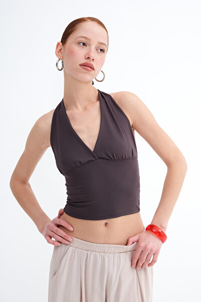 Addax Halter Crop Blouse B0300-T10