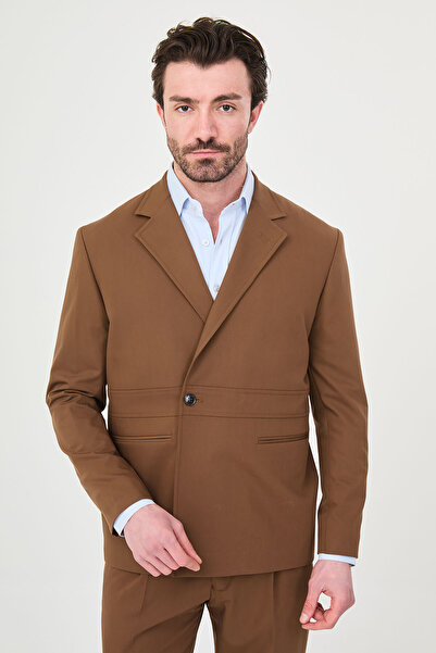 Mcr بدلة رجالية مكونة من قطعة واحدة بياقة مسطحة قصة ضيقة وأزرار مفردة بثنيات ...