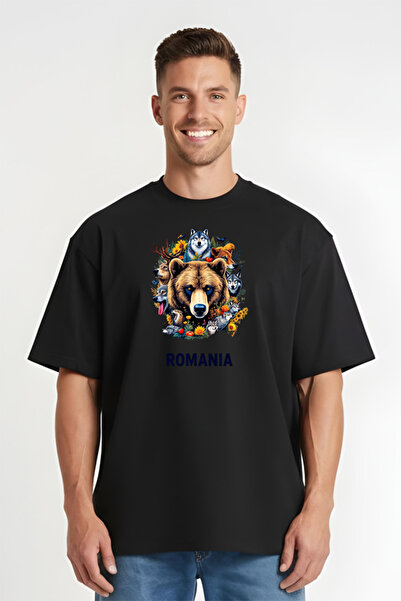Printees Tricou Oversize - Romania Salbatica