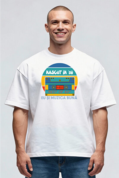 Printees Tricou Oversize - Născut în '80